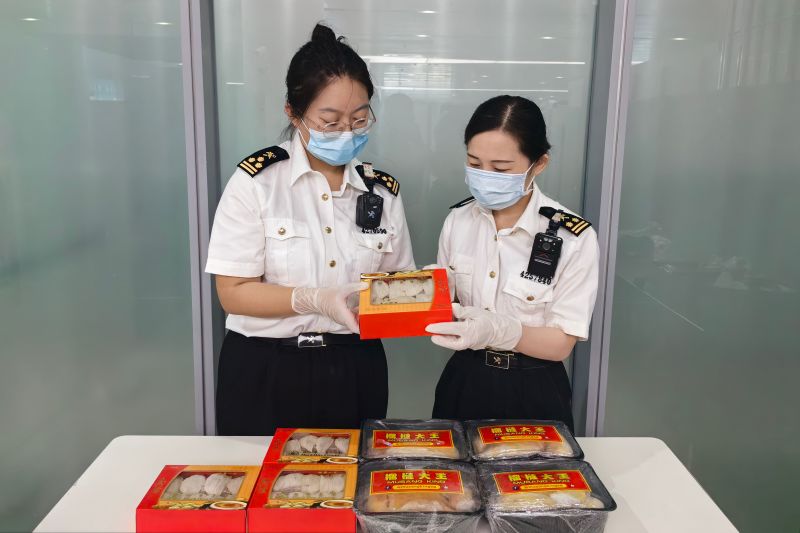 烟台海关查获违规携带进境动植物产品 烟台海关查获违规携带进境动植物产品